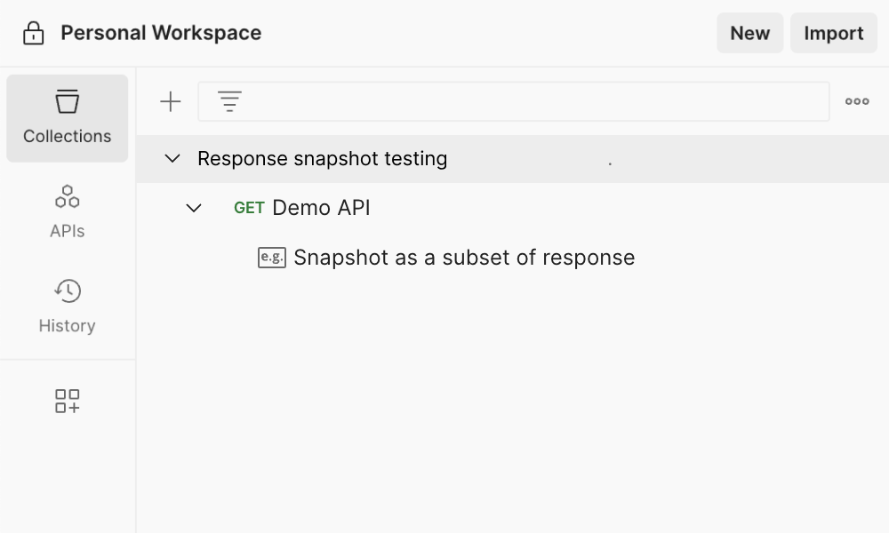 Response Snapshot Testing Postman